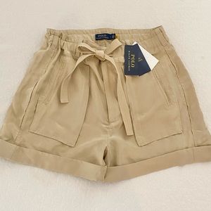 RALPH LAUREN Mulberry Silk Cargo Shorts size 4